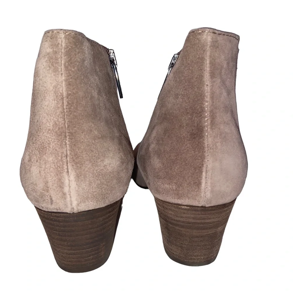 Aquatalia By Marvin K Ankle Boot Womens 9 Zip Leather Suede Heels Fall Winter